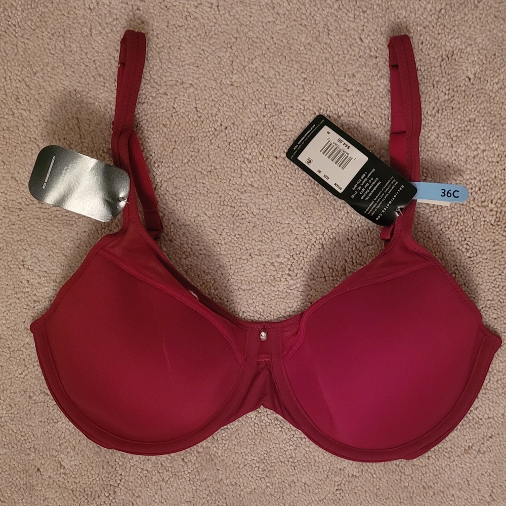 Bali Smooth Underwire Bra - Deep Red
